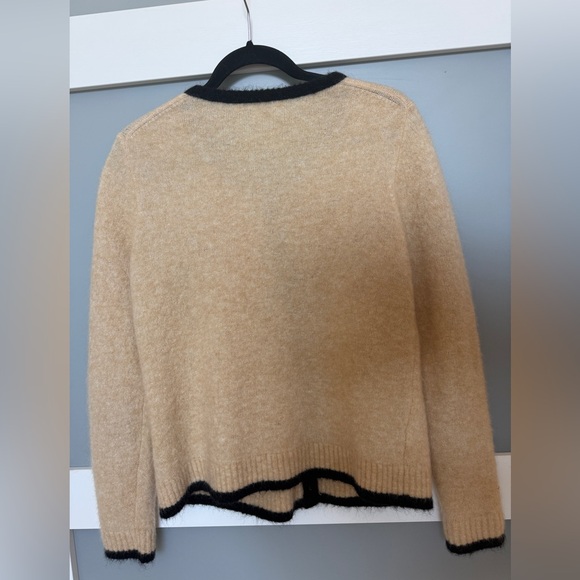 Alexa Chung x Madewell Mohair Cardigan Sweater with Black Trim Medium - Picture 5 of 6